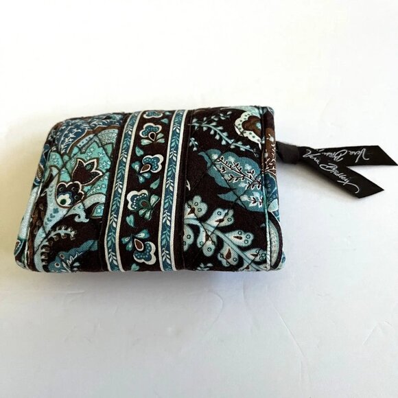 VERA BRADLEY Java Blue Tri-Fold Soft Wallet 3.5 x 4.5 - Picture 2 of 5